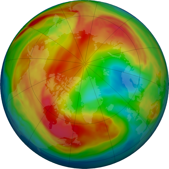 Arctic ozone map for 06 February 2017